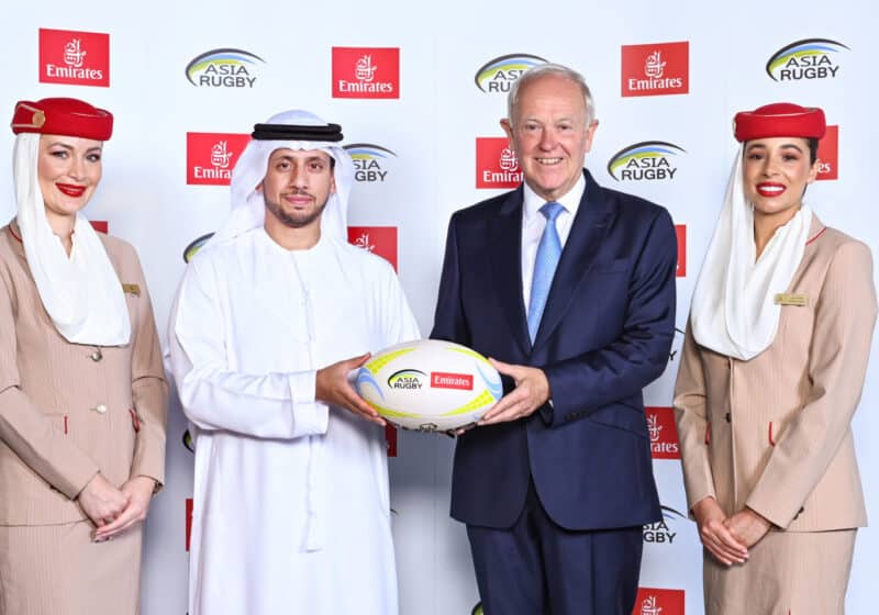 Asia_Rugby Qais-Al Dhalai-and-Sir Tim-Clark. Asia Rugby and Emirates